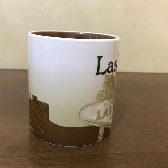 2008 Starbucks Collectors Series Las Vegas 16 oz Brown Ceramic Mug - Picture 3 of 7